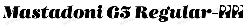 Mastadoni G3 Regular字体转换